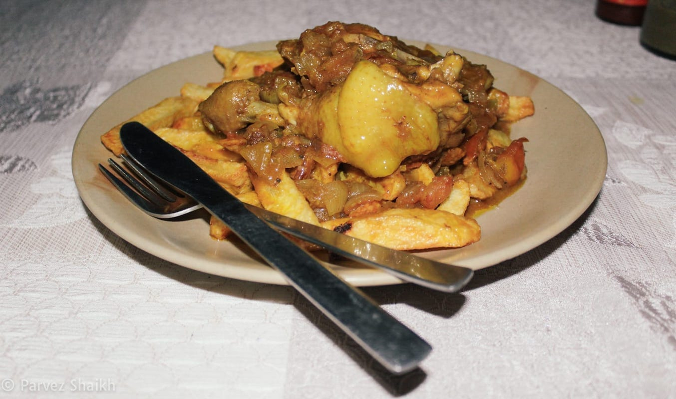 Chicken with Fried Potatoes, Nepal