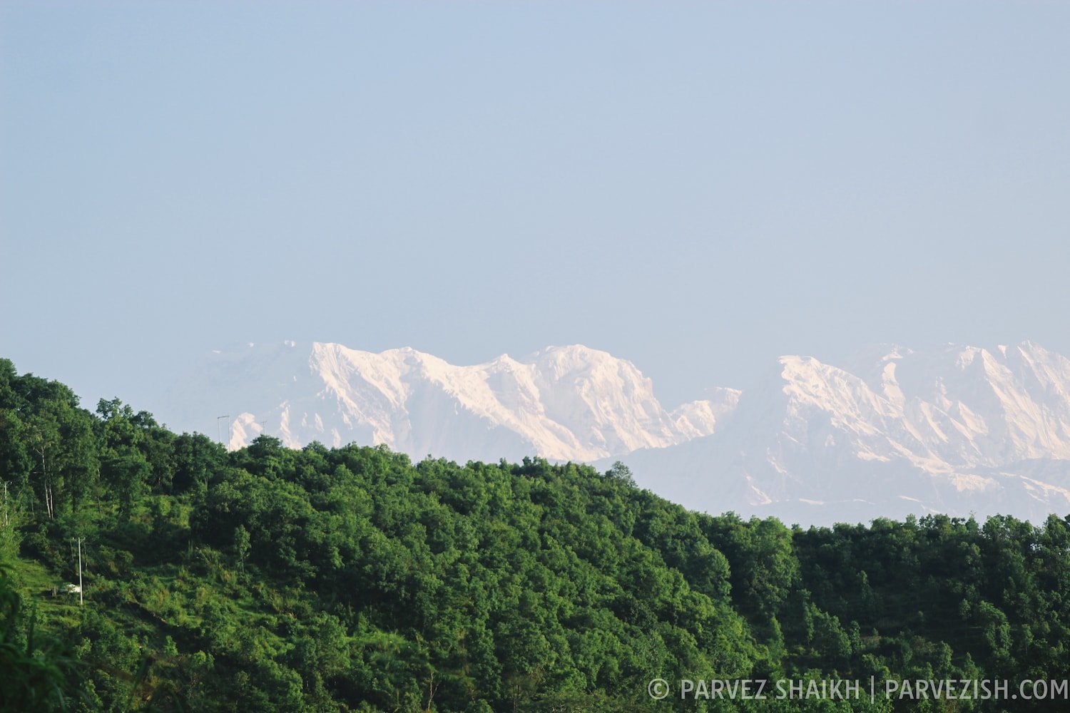 A View of the Himalayan Range from Methlang