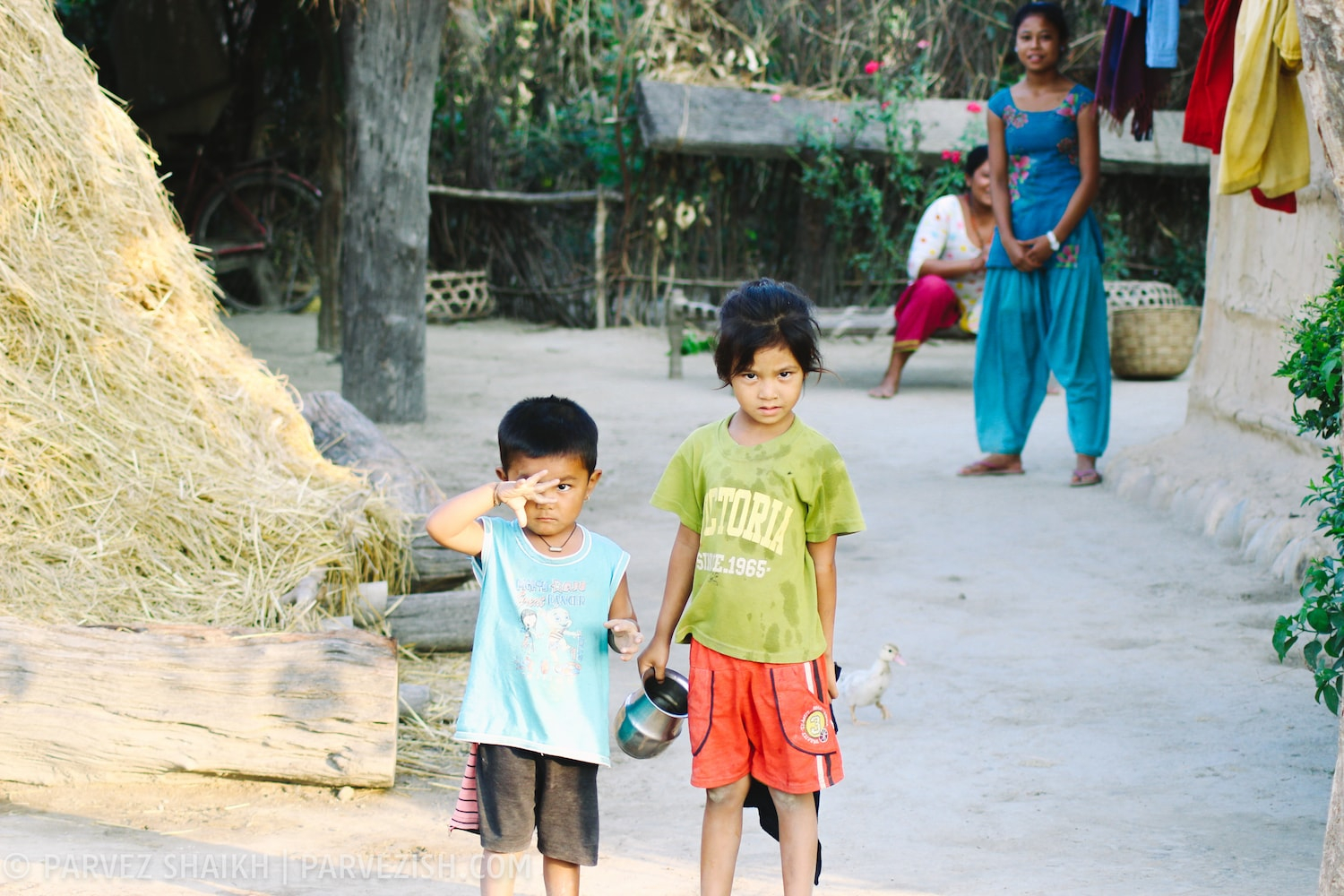 Children In A Small House in a Nepali Village