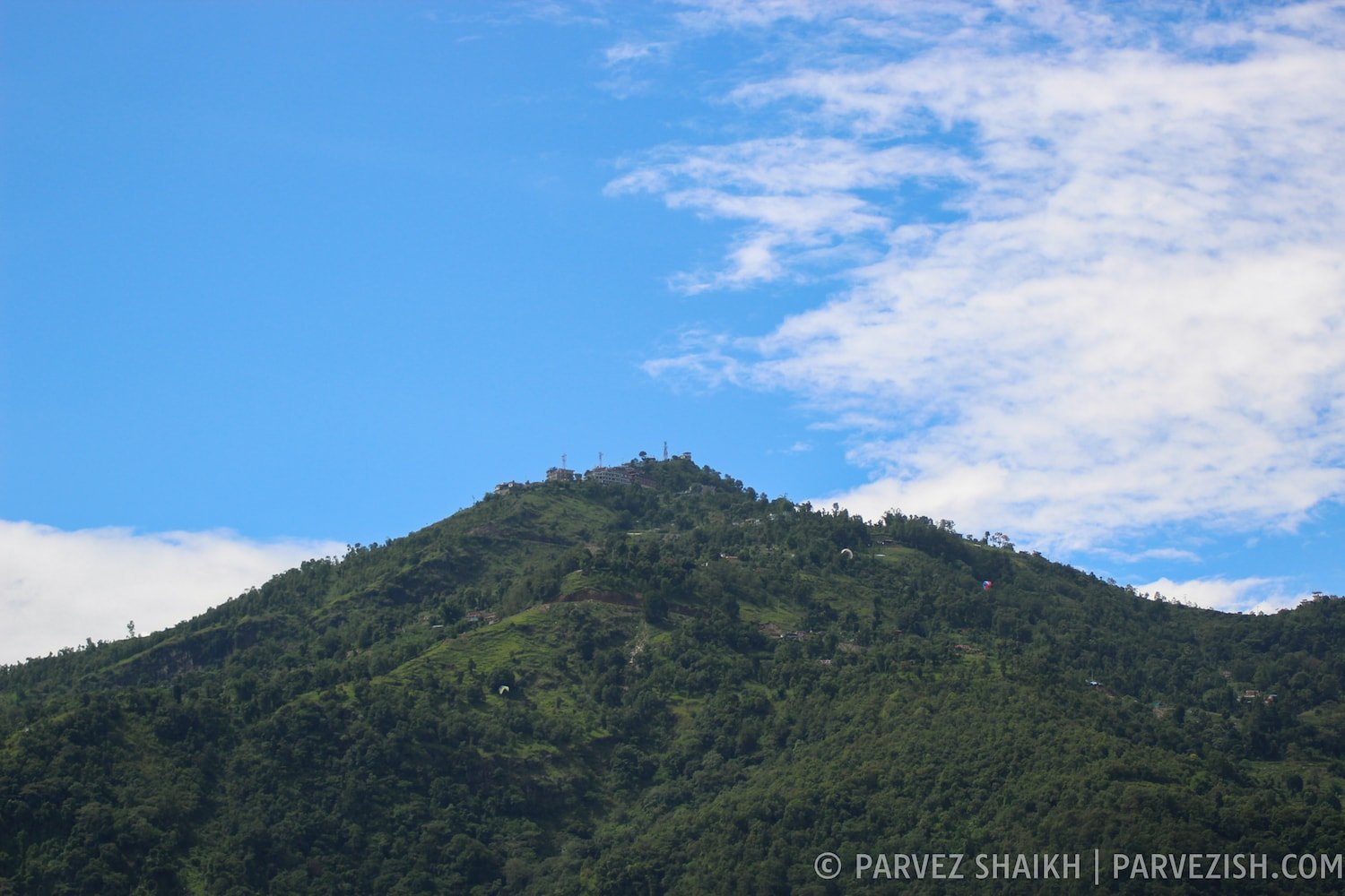 Sarangkot As Seen from Phewa Lake Pokhara