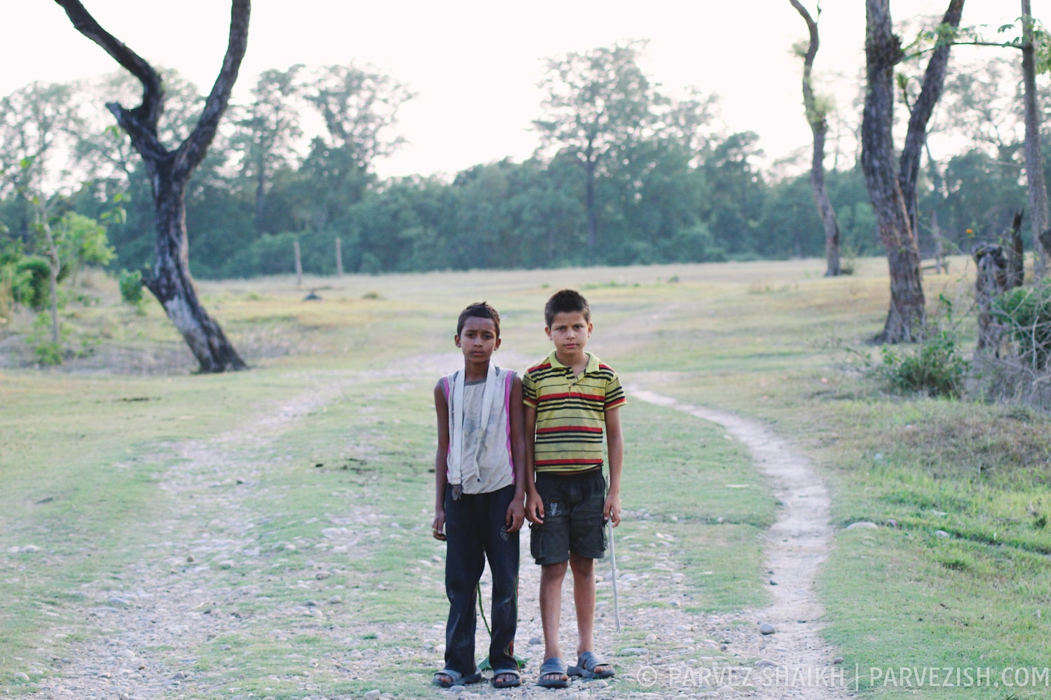 Two Young Friends in Bardia Village, Nepal