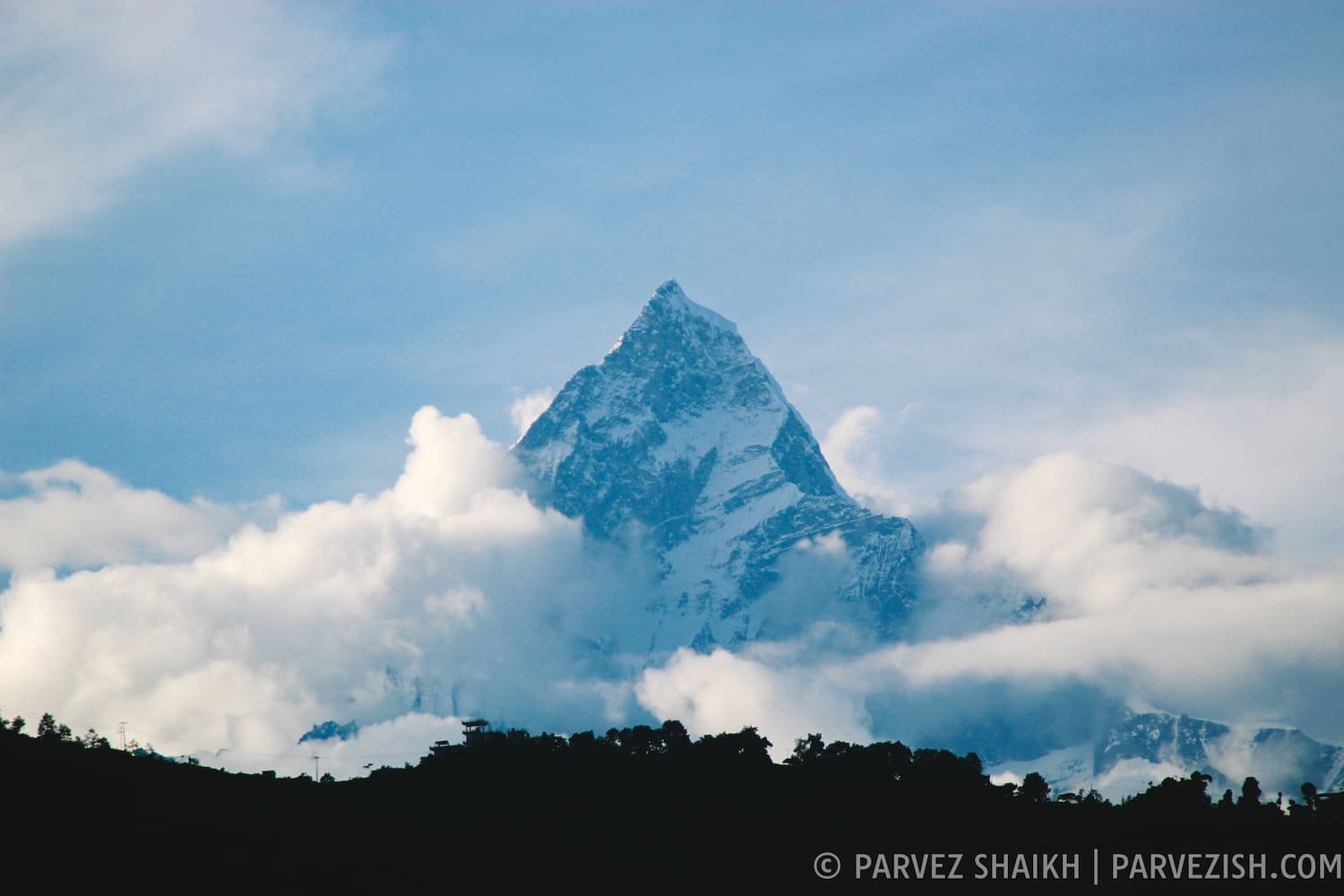 The Fishtail Mountain in Pokhara, Nepal