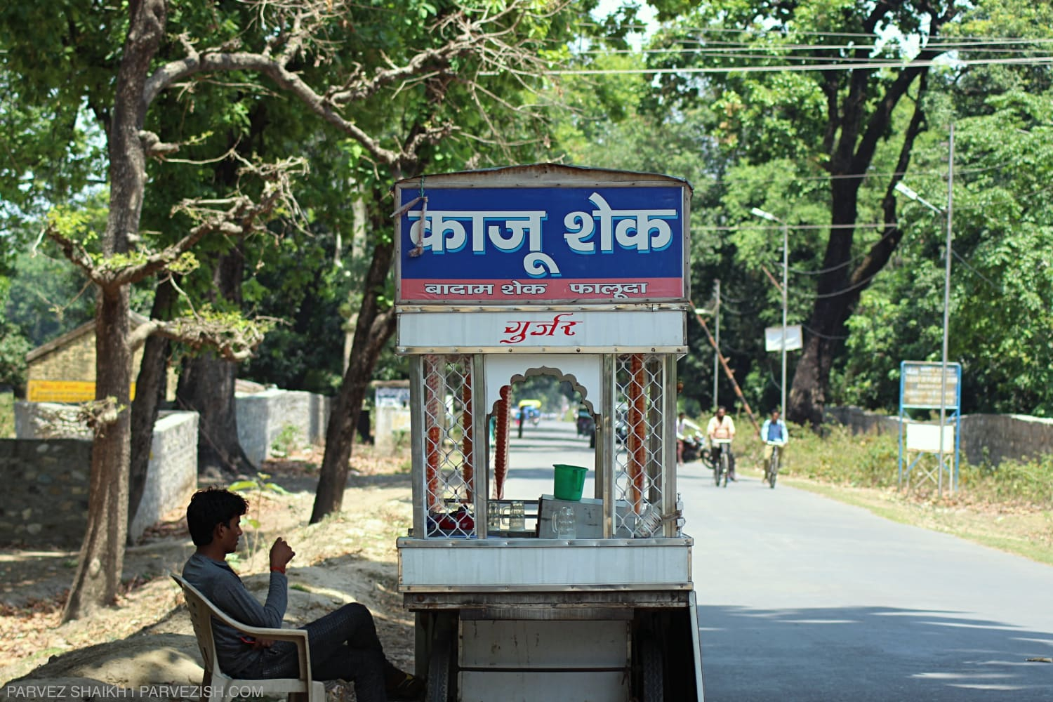 A vendor near the India Nepal border in Ambassa