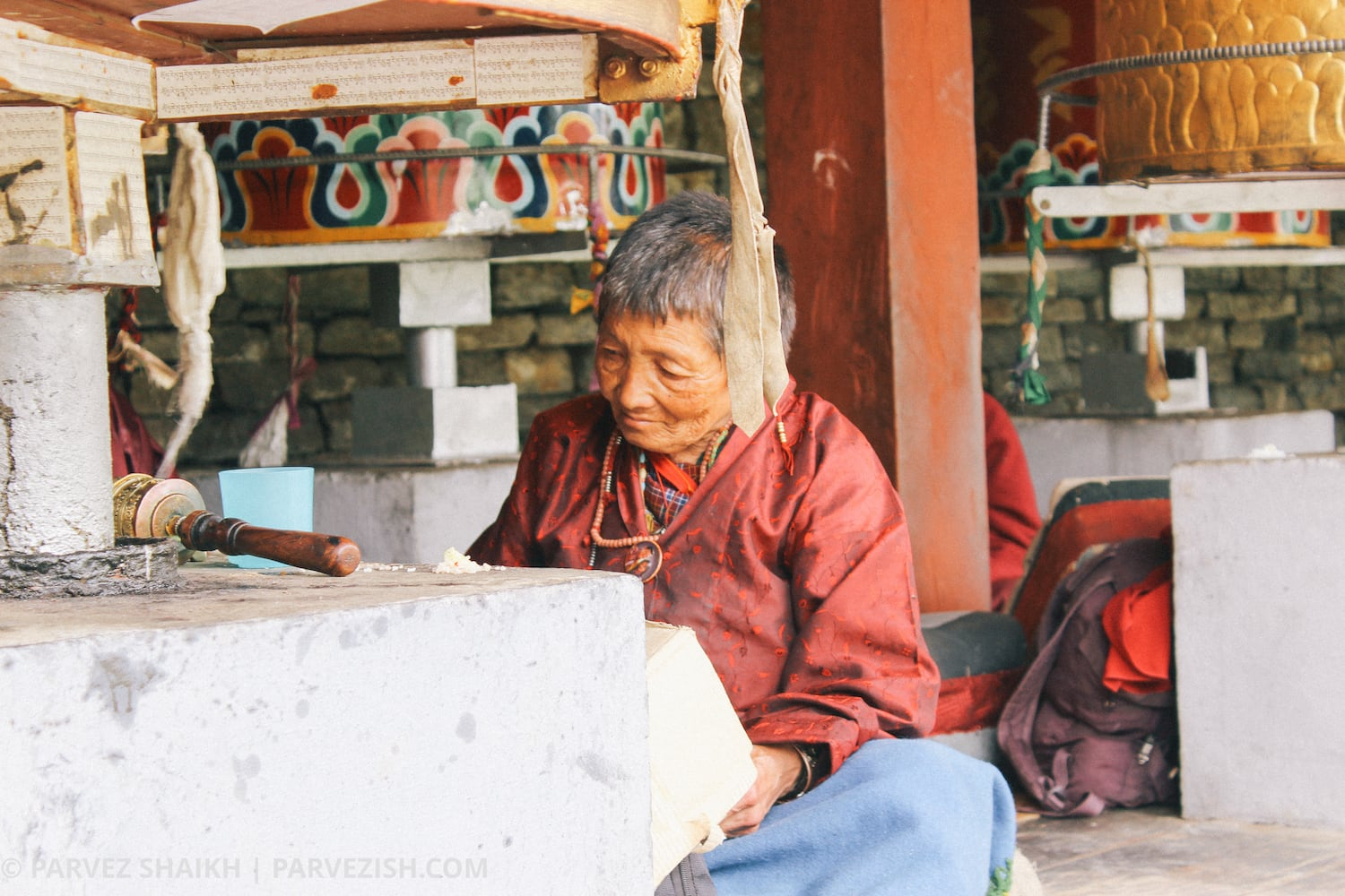 A Buddhist Lady Praying