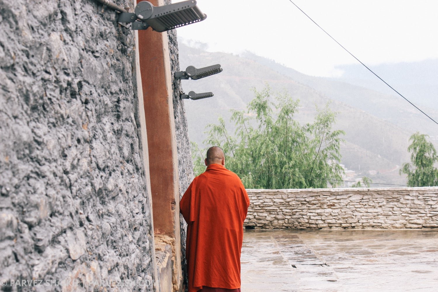 A Buddhist Monk at Changangkha Lhakhang Thimphu