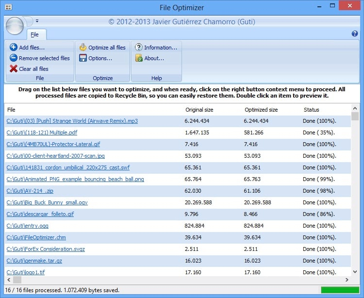 File Optimizer Free Image Compression Tool