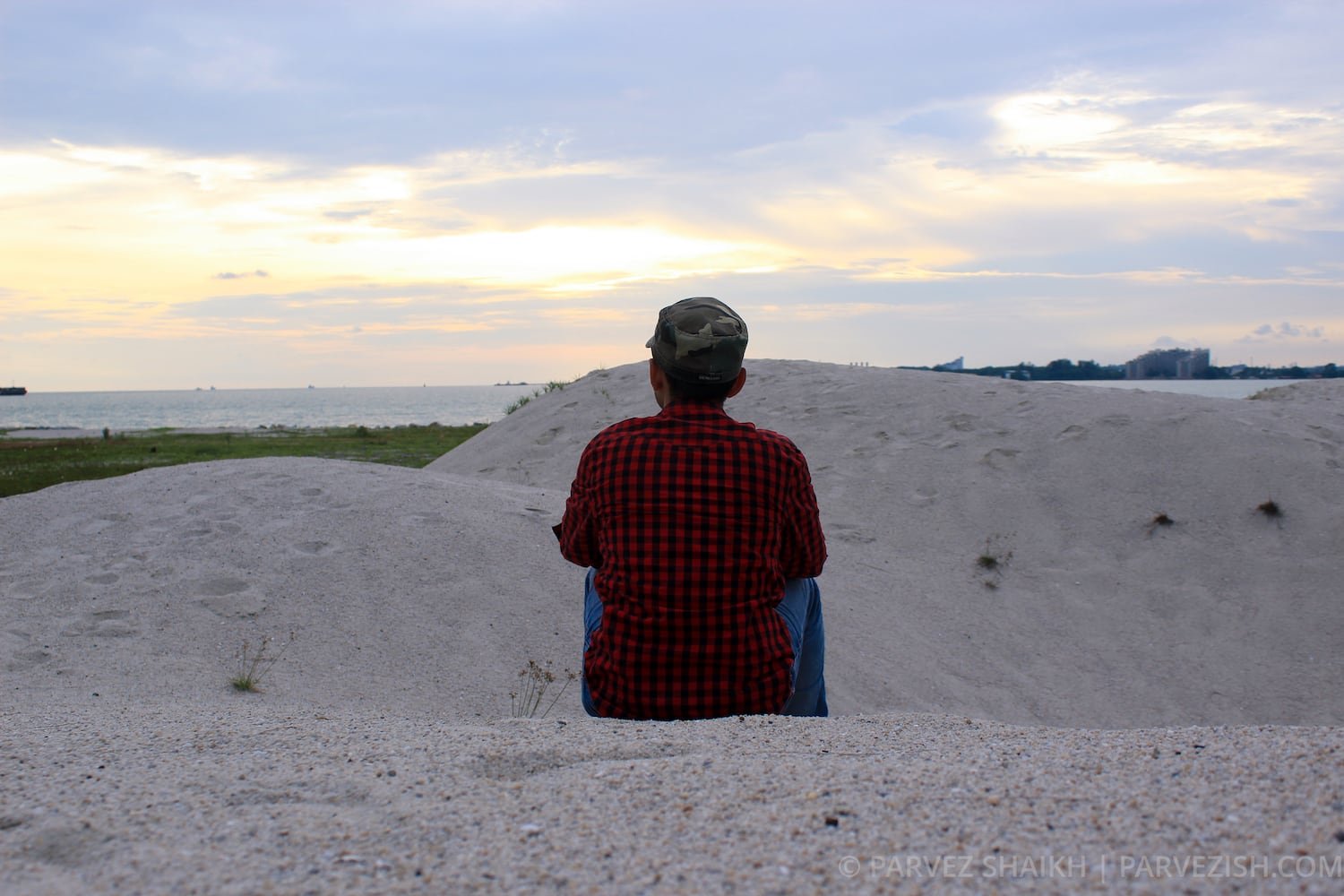 Sitting in the Sand Dune of Malacca