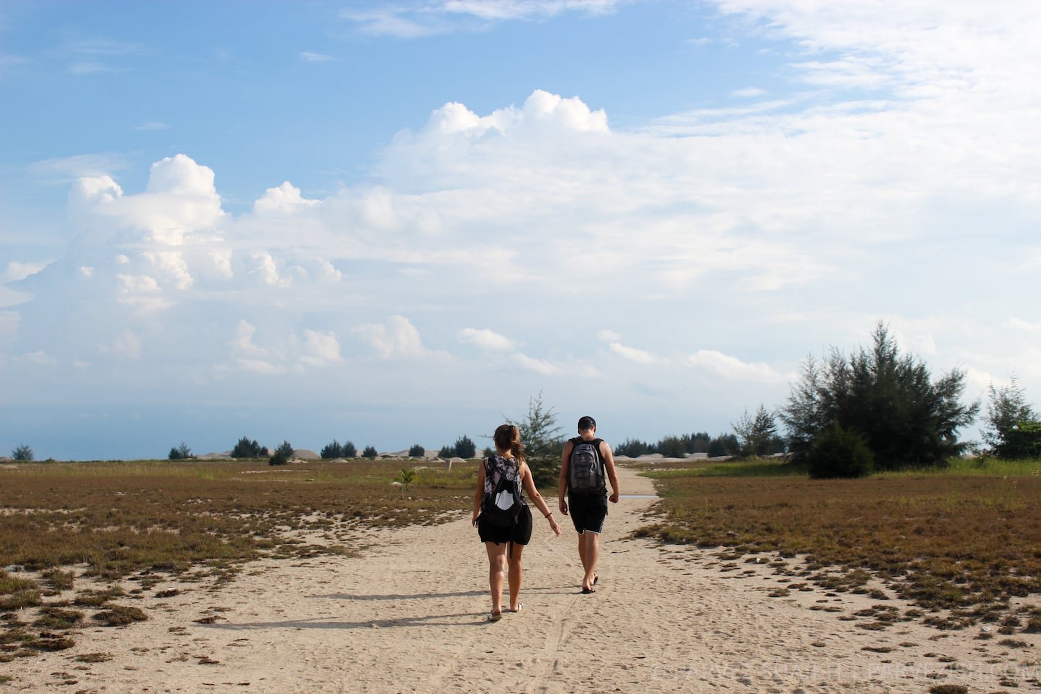 Walking Towards the Sand Dunes