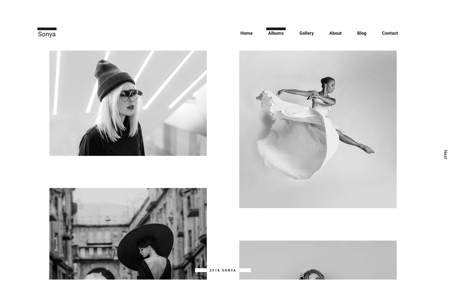 Sonya Minimal Photography Theme for WordPress